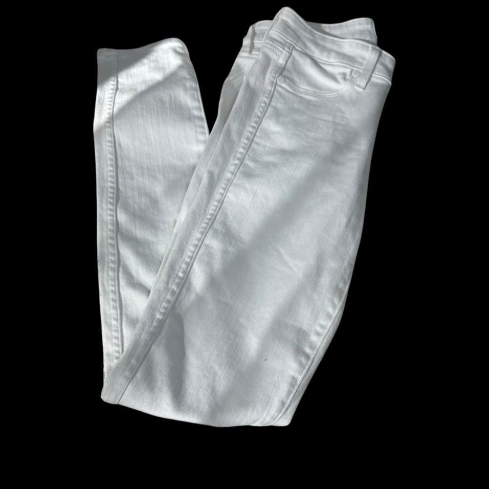 Paige Verdugo Ultra Skinny White Mid Rise Jeans Ultra White Sz 25 View 2